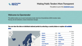 What Opentender.eu website looked like in 2019 (4 years ago)