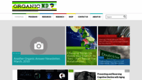 What Organicmd.com website looked like in 2019 (4 years ago)
