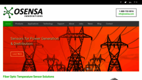 What Osensa.com website looked like in 2019 (4 years ago)