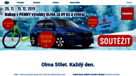 What Olma.cz website looked like in 2019 (4 years ago)