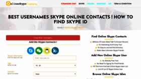 What Onlineskypecontacts.com website looked like in 2019 (4 years ago)