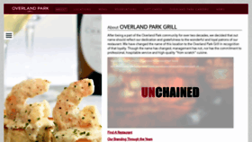 What Overlandparkgrill.com website looked like in 2019 (4 years ago)