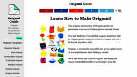 What Origami.guide website looked like in 2019 (4 years ago)