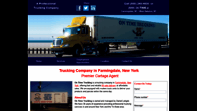 What Ontimetrucking.com website looked like in 2019 (4 years ago)