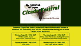 What Originalcicadamusicfestival.com website looked like in 2019 (4 years ago)