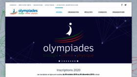 What Olympiades.be website looked like in 2019 (4 years ago)