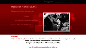 What Operationhomeless.org website looked like in 2019 (4 years ago)