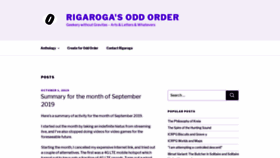What Oddorder.org website looked like in 2019 (4 years ago)