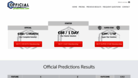 What Officialpredictions.com website looked like in 2019 (4 years ago)