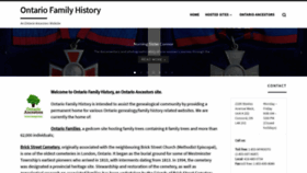 What Ontariofamilyhistory.org website looked like in 2019 (4 years ago)