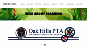 What Oakhillspta.com website looked like in 2019 (4 years ago)