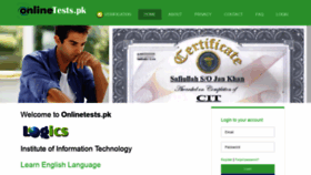 What Onlinetests.pk website looked like in 2019 (4 years ago)