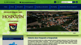 What Obec-hospozin.cz website looked like in 2019 (4 years ago)