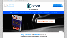 What Osteon.co.uk website looked like in 2019 (4 years ago)