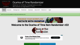 What Ootrandomizer.com website looked like in 2019 (5 years ago)