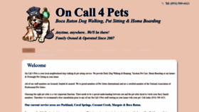 What Oncall4pets.com website looked like in 2019 (4 years ago)