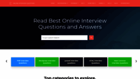 What Onlineinterviewquestions.com website looked like in 2019 (4 years ago)
