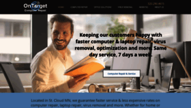 What Ontargetcomputerrepair.com website looked like in 2019 (4 years ago)