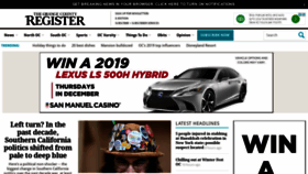 What Ocregister.com website looked like in 2019 (4 years ago)