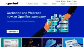 What Opentext.com website looked like in 2019 (4 years ago)