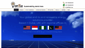 What Offgrid.ae website looked like in 2019 (5 years ago)