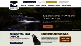 What Oregonwild.org website looked like in 2020 (4 years ago)