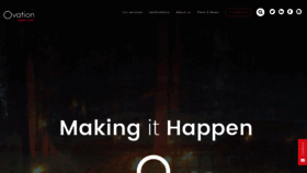 What Ovationdmc.com website looked like in 2020 (5 years ago)