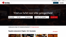 What Opentable.nl website looked like in 2020 (4 years ago)