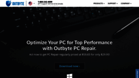 What Outbyte.com website looked like in 2020 (4 years ago)