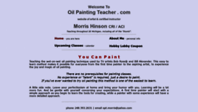 What Oilpaintingteacher.com website looked like in 2020 (4 years ago)