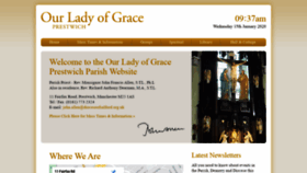 What Ourladyofgrace.co.uk website looked like in 2020 (4 years ago)