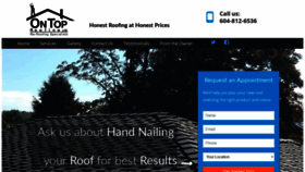 What Ontop-roofing.ca website looked like in 2020 (4 years ago)