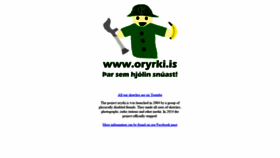 What Oryrki.is website looked like in 2020 (4 years ago)