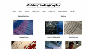 What Oakleafcalligraphy.co.uk website looked like in 2020 (4 years ago)