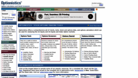 What Optionistics.com website looked like in 2020 (4 years ago)