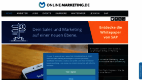 What Onlinemarketing.de website looked like in 2020 (4 years ago)