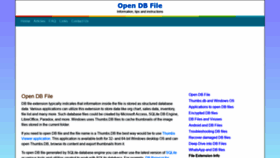 What Opendbfile.com website looked like in 2020 (4 years ago)