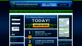 What Onedayrewards.com website looked like in 2020 (4 years ago)