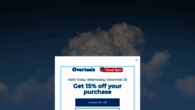 What Overtons.com website looked like in 2020 (4 years ago)