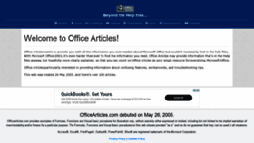What Officearticles.com website looked like in 2020 (4 years ago)
