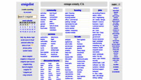 What Orangecounty.craigslist.org website looked like in 2020 (4 years ago)