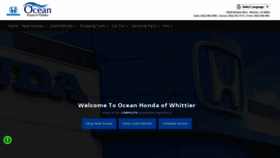 What Oceanhondawhittier.com website looked like in 2020 (4 years ago)