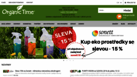 What Organictime.cz website looked like in 2020 (4 years ago)