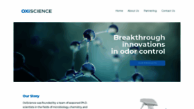 What Oxiscience.com website looked like in 2020 (4 years ago)