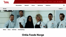 What Orklafoods.no website looked like in 2020 (4 years ago)