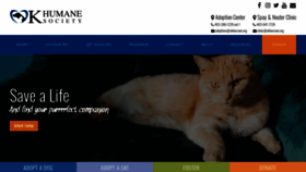 What Okhumane.org website looked like in 2020 (4 years ago)