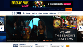 What Odeon.co.uk website looked like in 2020 (4 years ago)