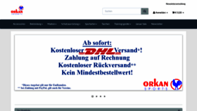 What Orkansports.de website looked like in 2020 (4 years ago)