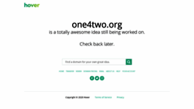 What One4two.org website looked like in 2020 (4 years ago)