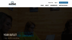 What Outletcoworking.com website looked like in 2020 (4 years ago)